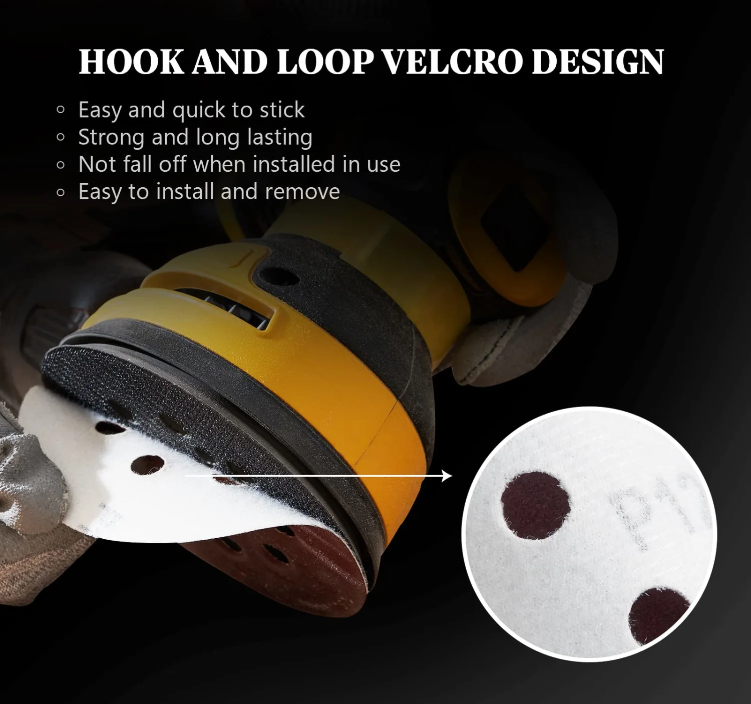 S SATC 72 PCS 5 Inch 8 Hole Hook and Loop Adhesive Sanding Discs Sandpaper for Random Orbital Sander 40 60 80 120 180 240 320 Grits