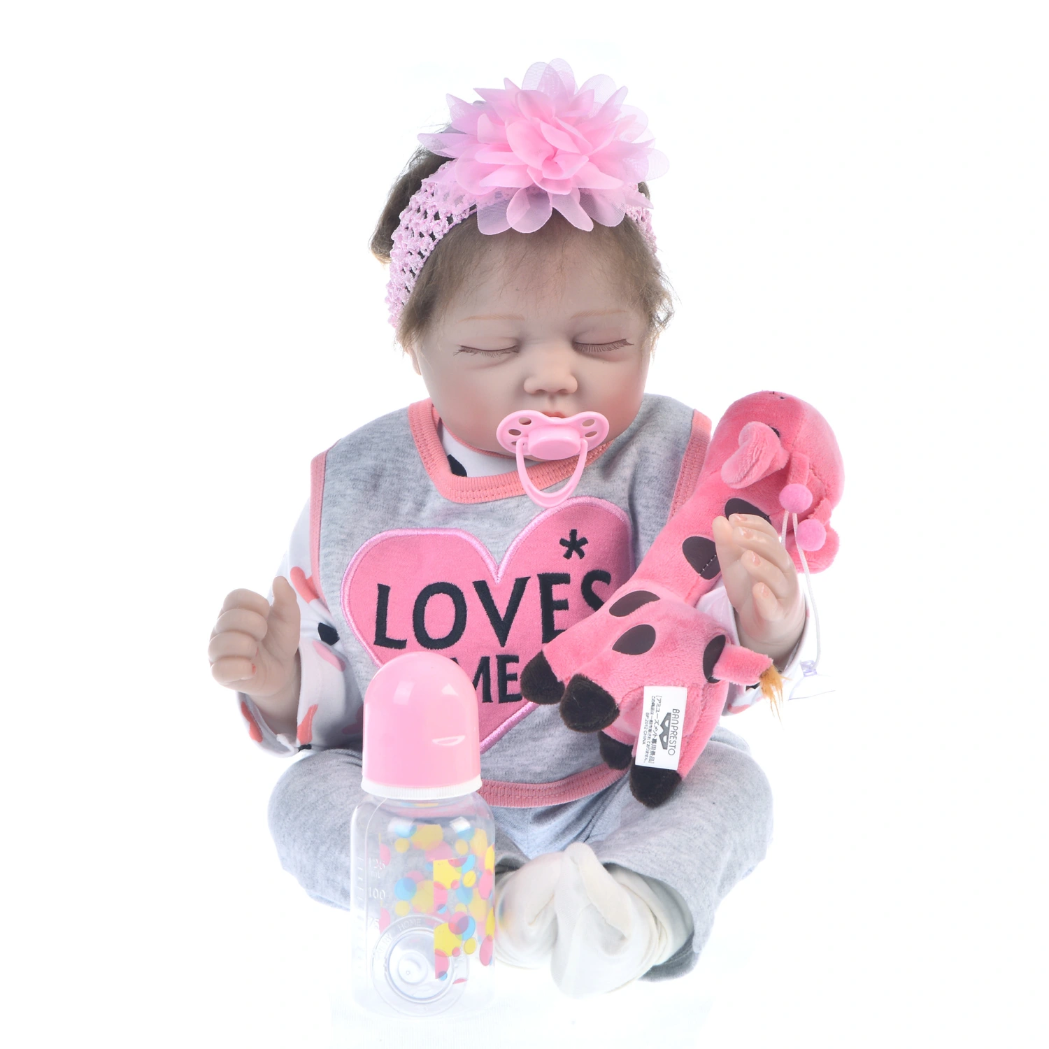 Keiumi55cm Reborn Baby Closed Eyes Simulation Baby