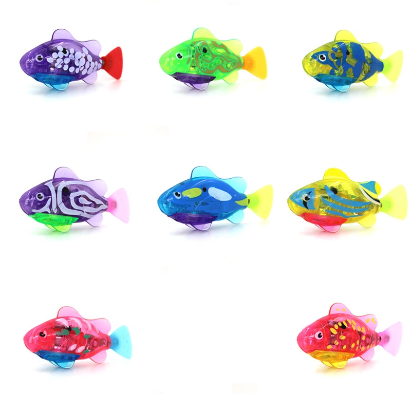 Baby Summer Bath Toy Magic Light Induction Swimming Fish