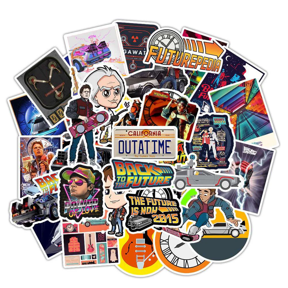 American Science Fiction Movie Back The Future Waterproof Sticker