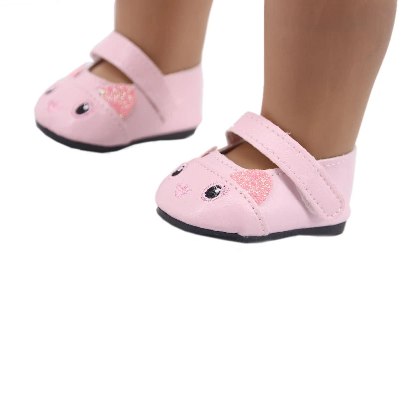 18 Inch American Girl Doll Cute Cat Shoes Americangirl Doll Velcro Shoes