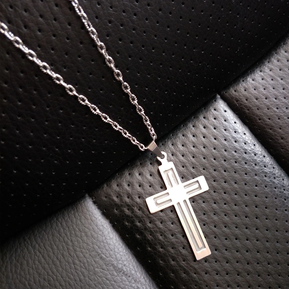 Glowing Necklace CROSS Necklace Stainless Steel