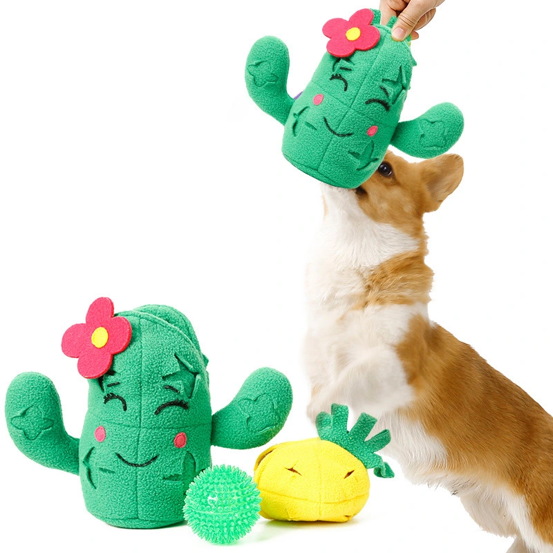 Ouets En Peluche Pour Animaux De Compagnie, 3 En 1, Cactus Avec Balle Dananas, Jouets De Styliste Pour Chiens ,Formation Du Qi, Jouets Pour Animaux De Compagnie