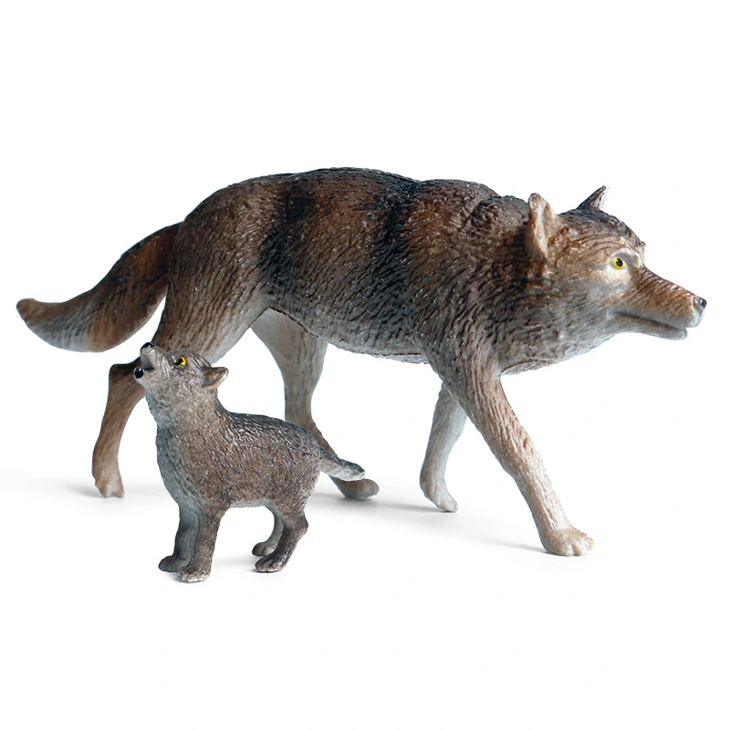 Children's Toy Wolf Forest Animal Wolf Howling Wolf Solid Simulation Wild Animal Static Model