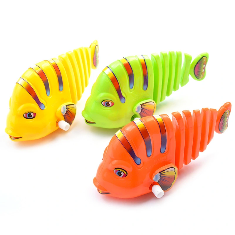 Children'S Toy Swing Fish Clockwork On The Chain, Small Animals Can Run, Cartoon Creative Gifts, Moving Fish, Swing Tail Fish