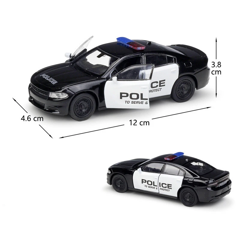 Police Car Alloy Car Model Children's Toy Puzzle