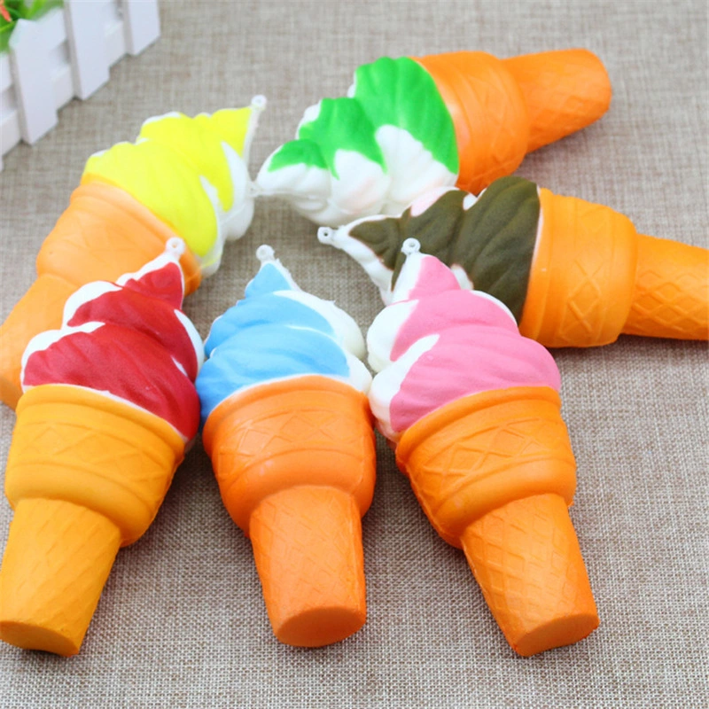 Simulation Ice Cream Pendant PU Cake Model Fun Cone Pendant Soft Bread Lanyard