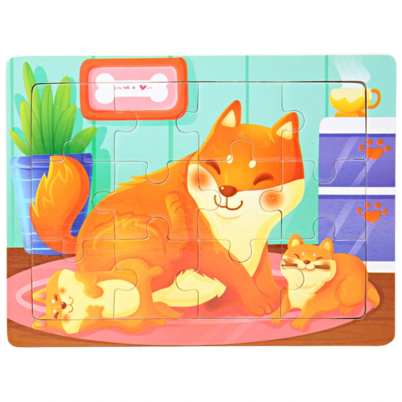Children's Animal Cartoon Plane Puzzle
