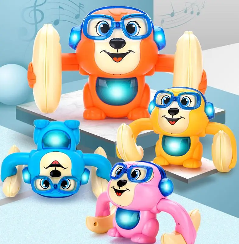 Sounding, Rolling And Somersault Monkey Electric Toy