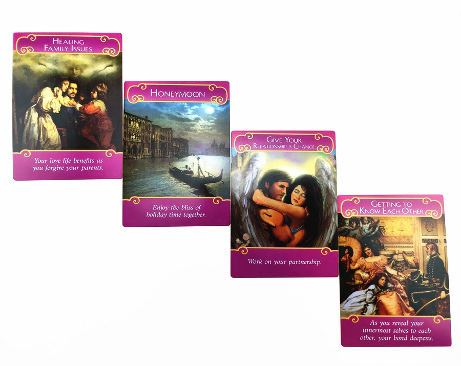 Gold-plated English Romantic Angel Oracle Card