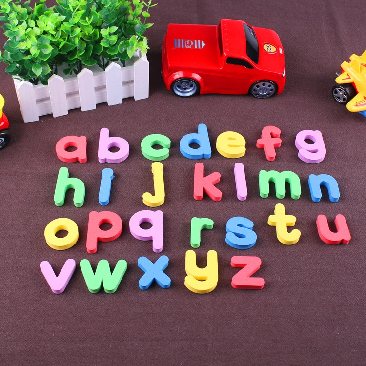 Color EVA Magnetic Lowercase And Uppercase English Numerals Refrigerator Magnet