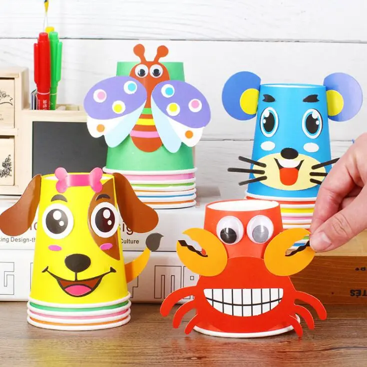 Cartoon Animal Three-dimensional Sticker Paper Plate