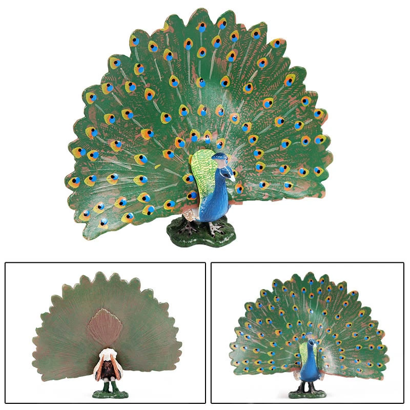 Children's Solid Simulation Bird Peacock Decoration Ornaments