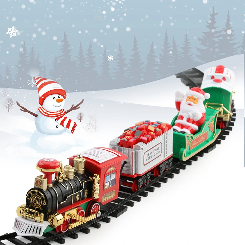 Electric Acousto-optic Suspension Christmas Rail Car