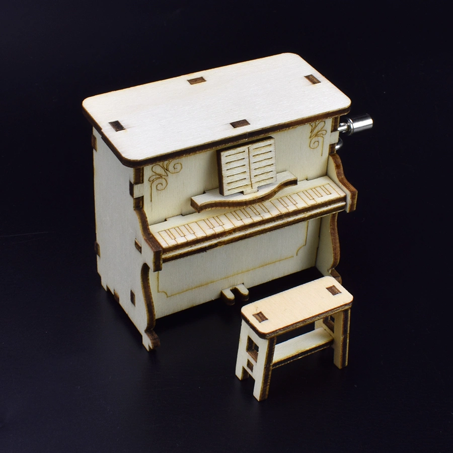 Wooden Creative Handmade Assembled Toy Music Box