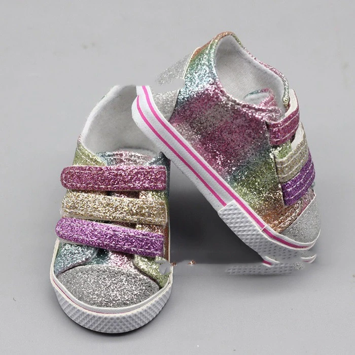 18-inch Canvas Shoes With Dolls For Girls