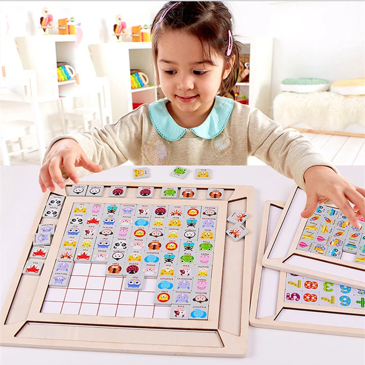 Magnetic Wooden Lianliankan Right Bumping Game For Early Childhood Education