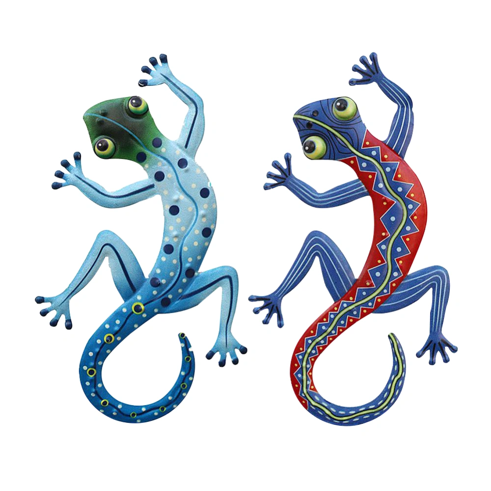 Iron gecko home wall hanging