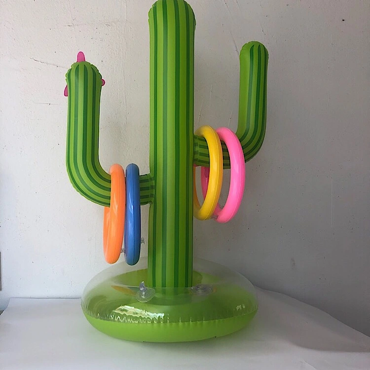 Inflatable cactus ring toy