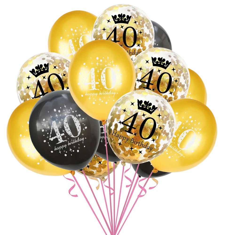 Adult Birthday Party One Year Old Balloon Confetti Set Combo