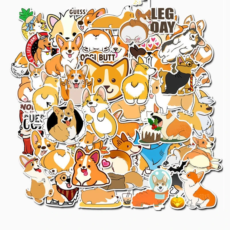 50 cute and adorable Corgi stickers