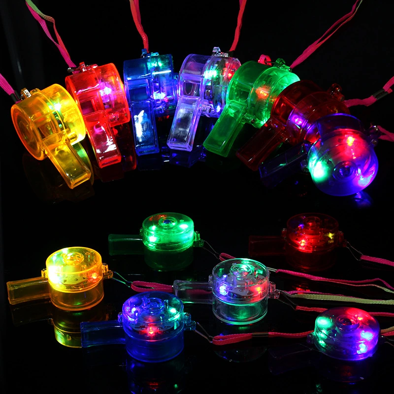 Glowing flashing colorful whistle KTV bar concert whistle