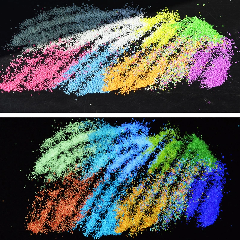 Decorative luminous particles