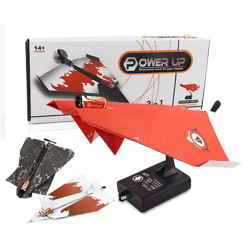 Charging motor electric gliding paper plane