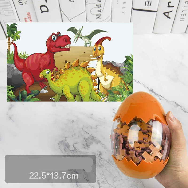 Surprise Dinosaur Eggs 60 Pieces Wooden Puzzle Puzzle Wooden Gift