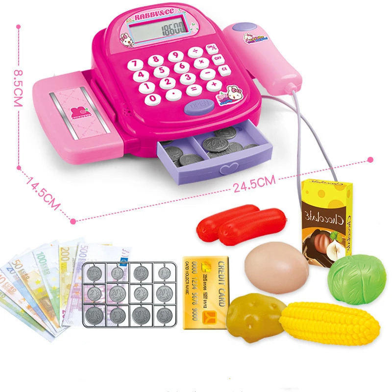 Simulation supermarket cash register set