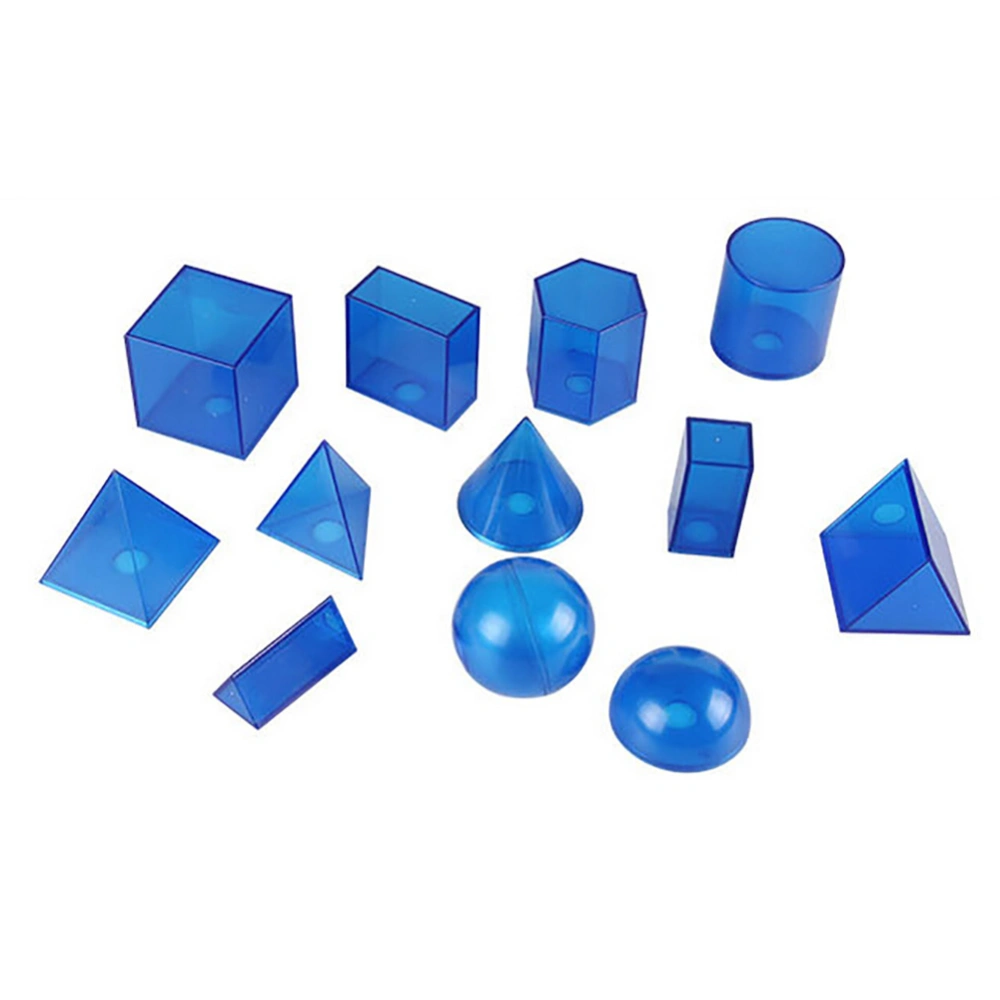 12-piece transparent solid geometry model