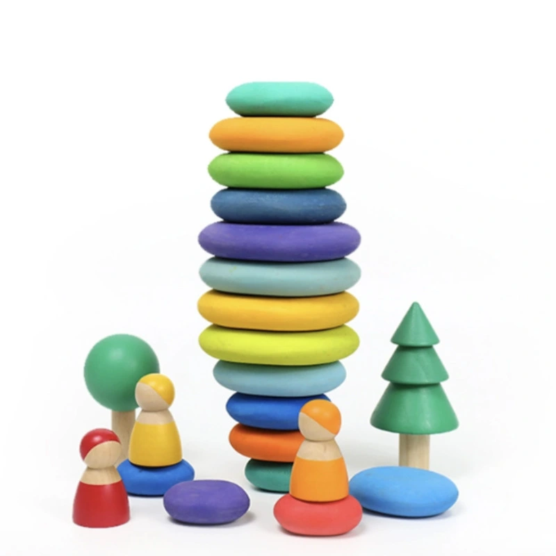 Rainbow building blocks toy