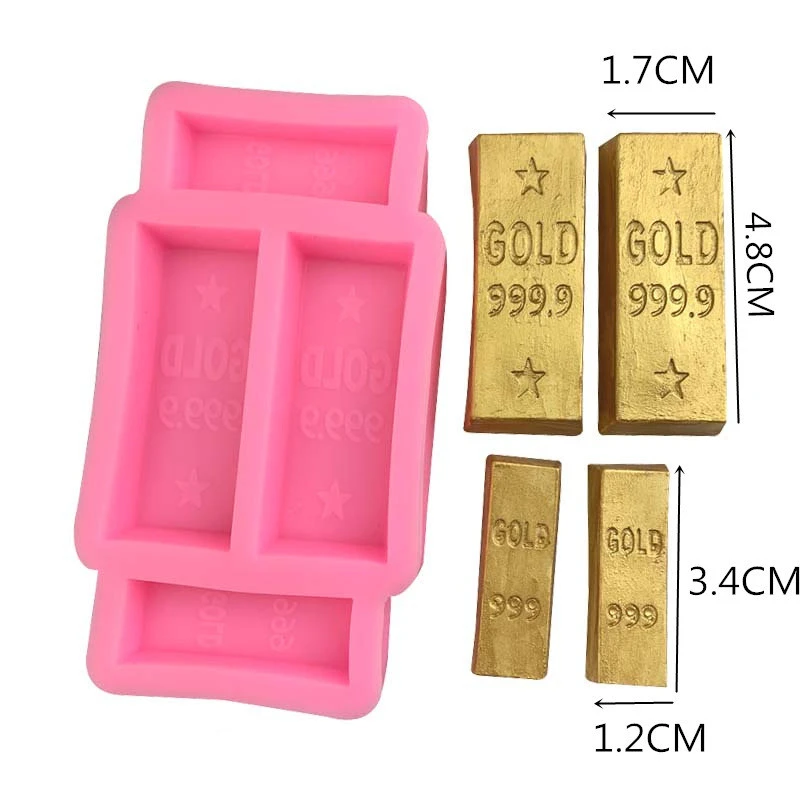 Simulation Gold Bar Silicone Mold