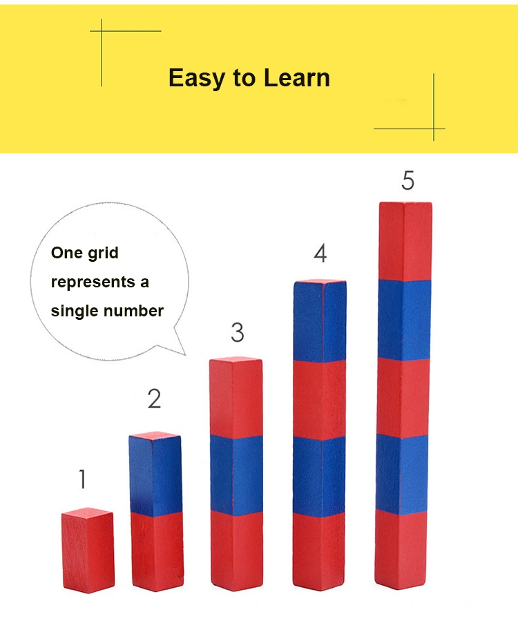 Red and blue number stick early childhood education toys