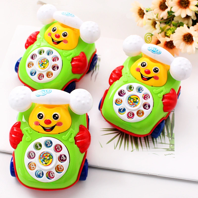 Pull string small smiley face simulation phone toy