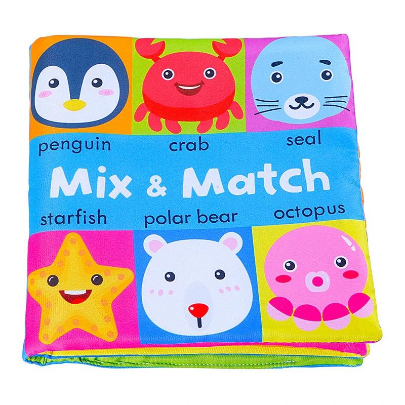 Animal face matching cloth book