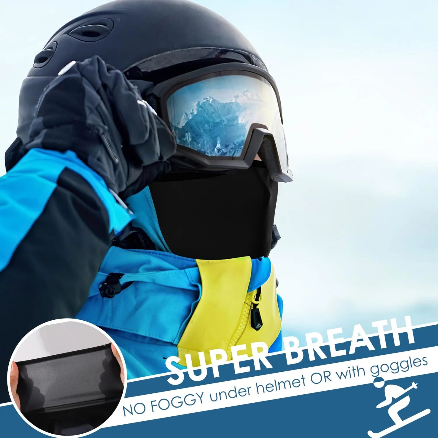 Achiou Balaclava Face Mask, Ski Mask for Men Women Football, Lightweight Sheisty, Ninja Shiesty Sun Hood UV Protector Cycling