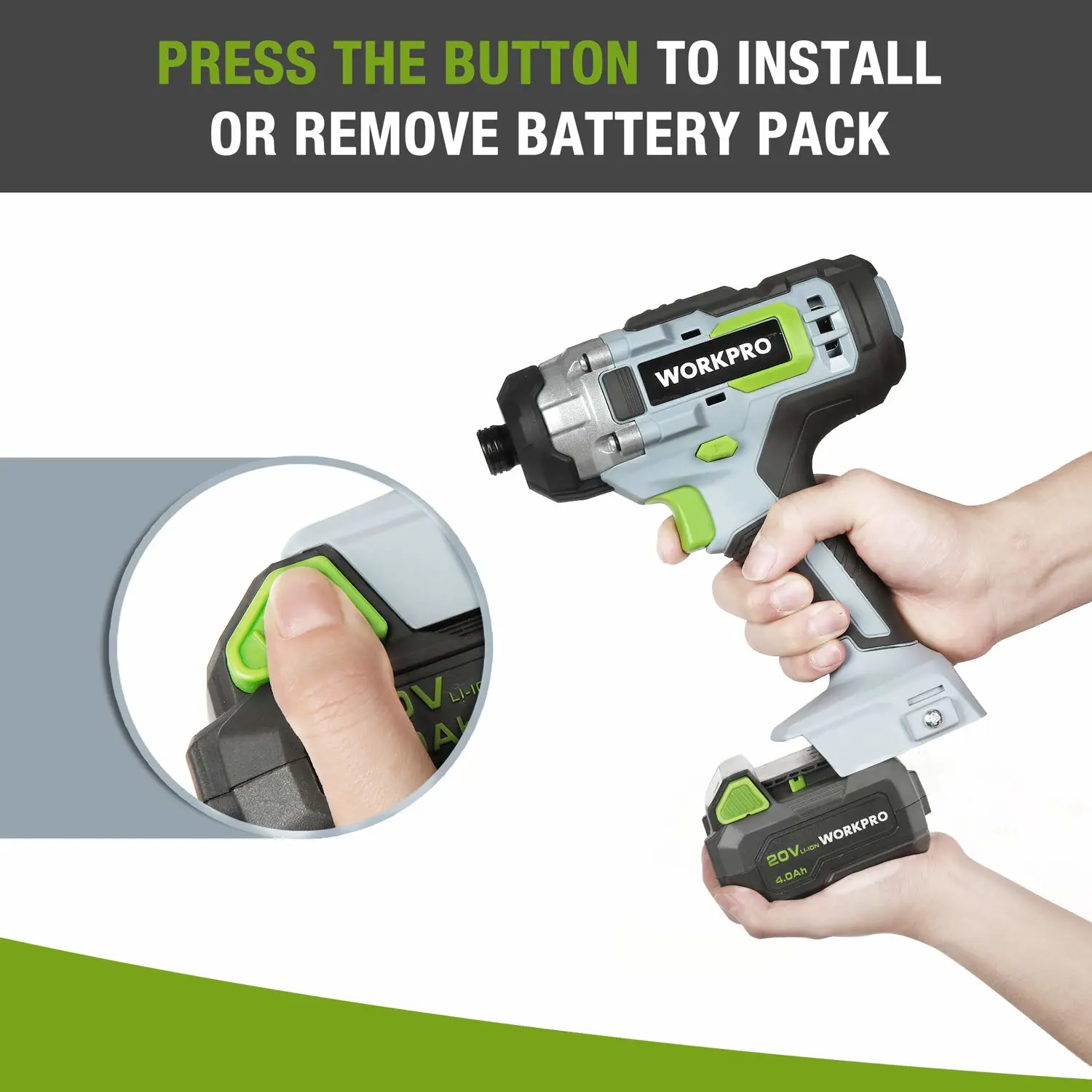 WORKPRO 20V 4.0Ah Lithium-ion Battery Pack