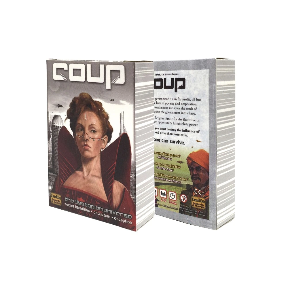 high quality coup game Full English Version for party family board game cards game