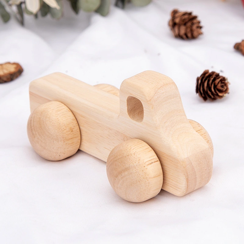 Children's log trolley wooden inertial sliding trolley