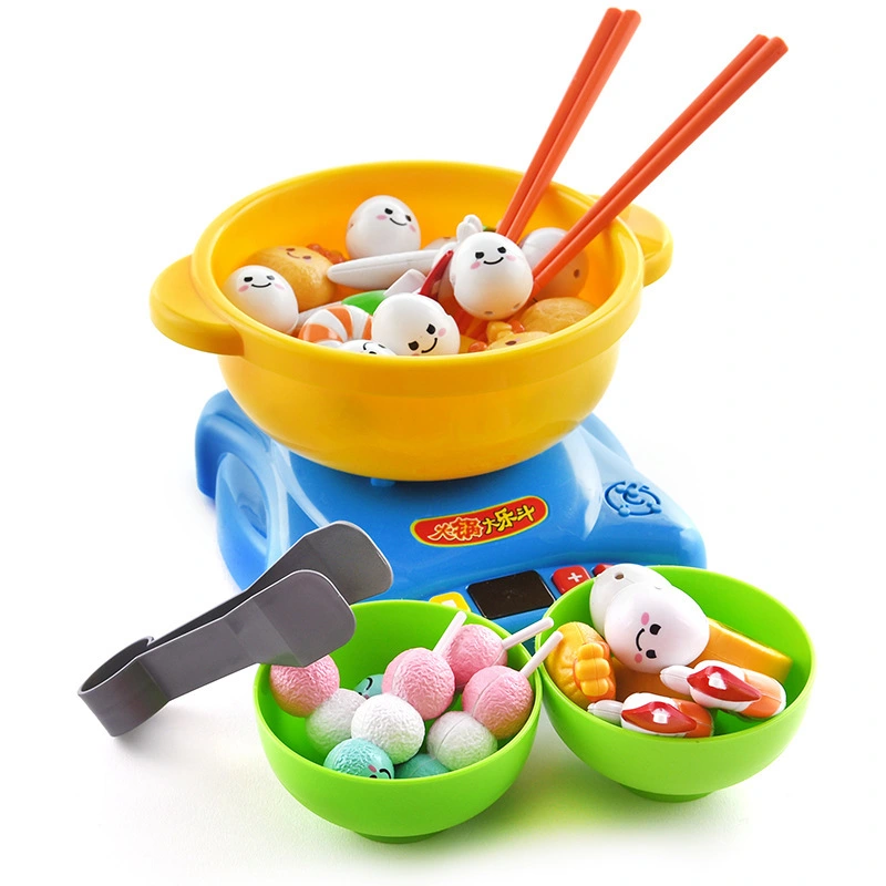 Children's Play House Simulation Kitchen Toy Hot Pot Big Music Bucket Chopsticks