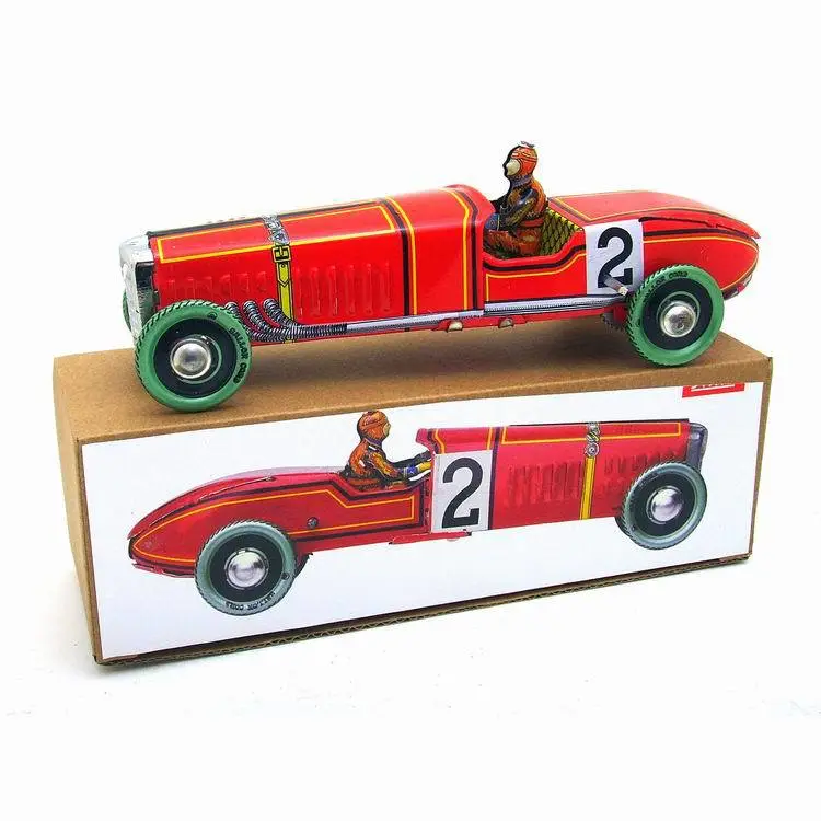 Spanish Red No. 2 Racing Car Nostalgic Retro Toy