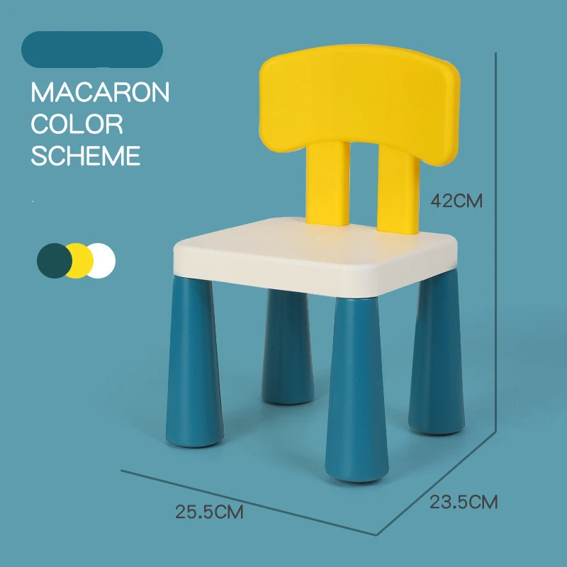 Kindergarten Chair Children Backrest Plastic Desks and Chairs