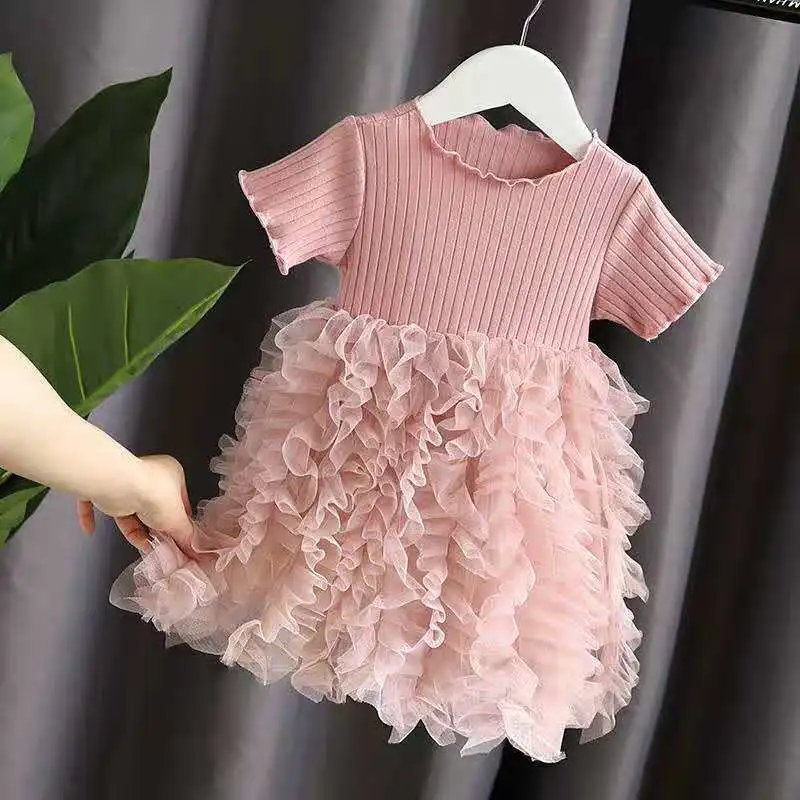 New Children's Clothing Girls Baby Dress Princess Yarn Skirt