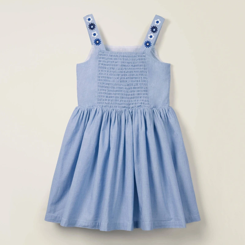 Knitted embroidered children's dress