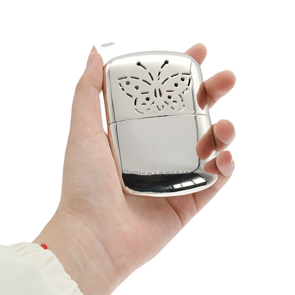 Outdoor New Metal Hand Warmer Gasoline Reusable Pocket