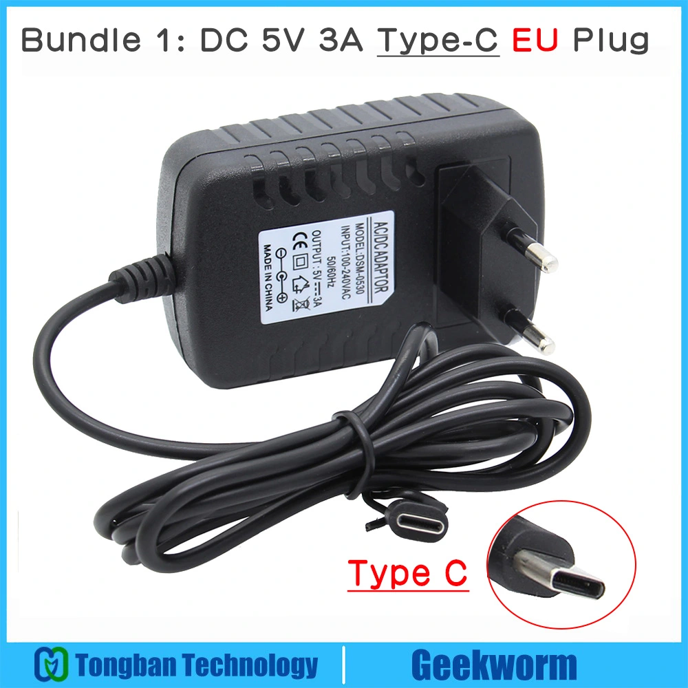 Raspberry Pi 4th Generation Power Supply 5V 4A Type-C Adapter