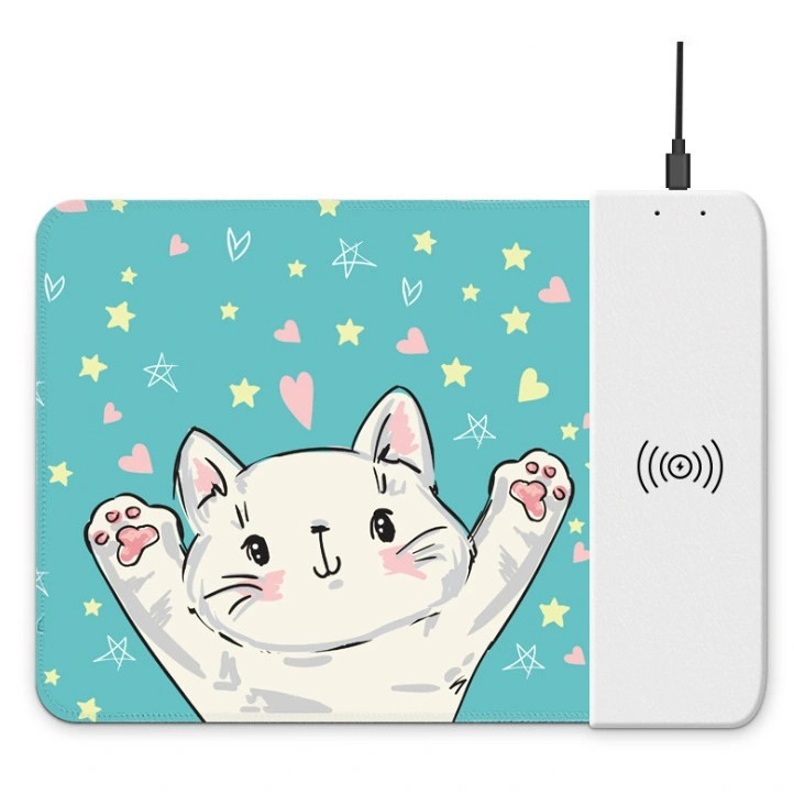 Wireless Charging Mouse Pad Cute Cartoon Mousepad Mouse Dot Pad Cartoon Pad