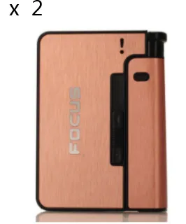 2x Aluminum Alloy Flame Automatic Cigarette Case Variants