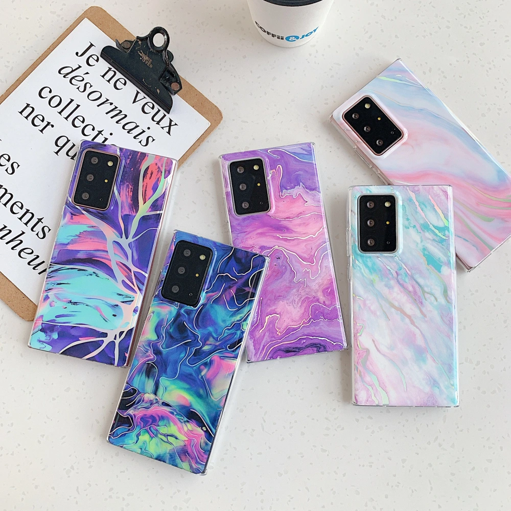 Laser marble pattern silicone soft shell